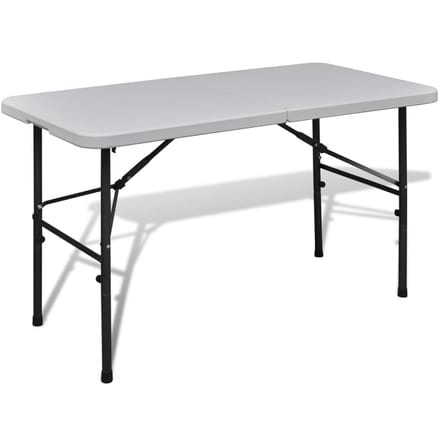 vidaXL - Klaptafel - voor - buiten - 122 - cm - HDPE - wit