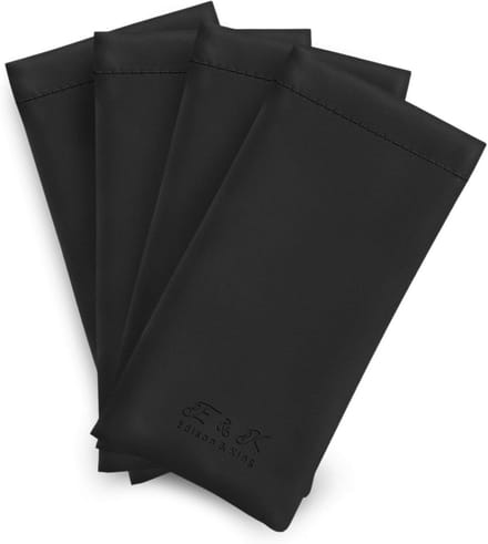 Zachte brillenkoker 4-pack met kliksluiting en kunstleer