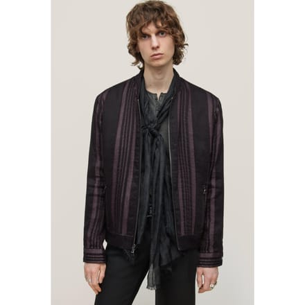 John Varvatos Zip Closure Racer Jacket Purple Hale Größe: 46 | Bomberjacken Outlet | Herren | Violett