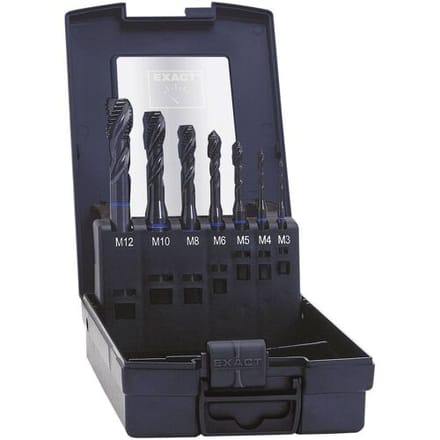 Exact 43654 Machinetapboor 7-delig Metrisch M3, M4, M5, M6, M8, M10, M12 Rechtssnijdend DIN 371 HSS-E Model C 1 set(s)