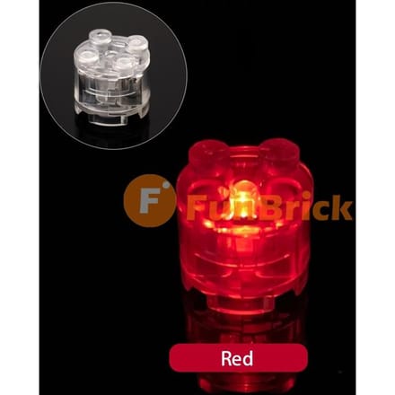 10 STUKS Multi Flash LED Licht Bouwstenen 2x2 Rond Baksteen MOC Speelgoed voor Stadsweg Assemblage Klassiek Cadeau 2PCS