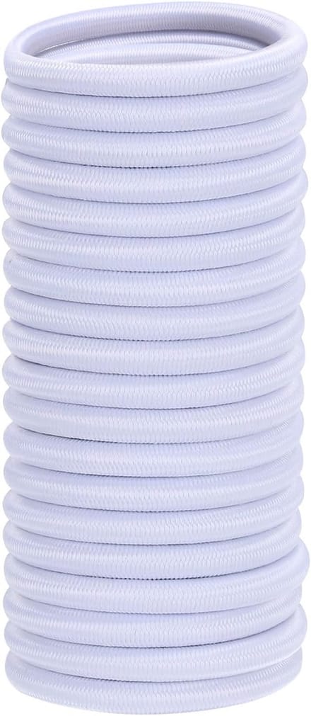 Schokband Elastisch Touw - Bungee Koord - Vastzetten van Lading - Marine Kwaliteit - 2/7" x 50ft - Wit