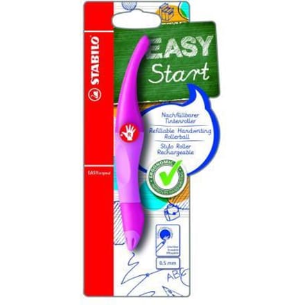 STABILO EASYoriginal - Ergonomische Rollerball - Rechtshandig - Blauwe Inkt - Navulbaar - Roze