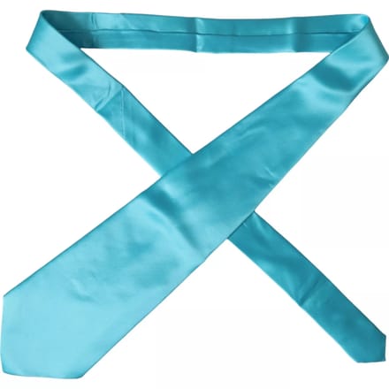 Zijde Stropdas Turquoise Effen
