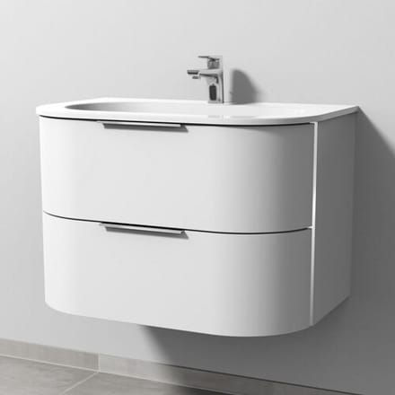 Sanipa 4balance ceramic washbasin base with 2 drawers, handle DG40201
