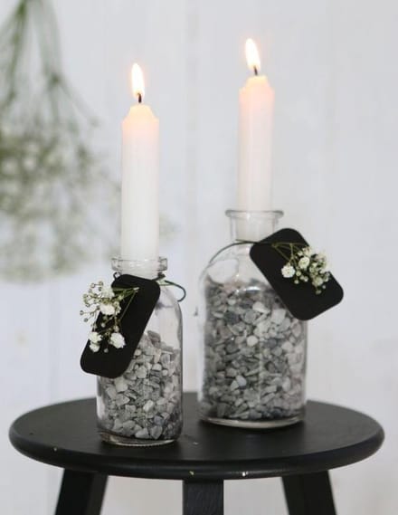 Kaars taps toelopend Wit 11cm hoog (set van 7 stuks)