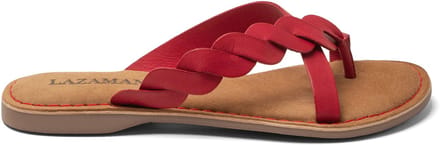 Lazamani - Avi Dames Teenslippers Leer Red - Maat 41