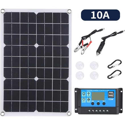 Draagbare 300W Zonne Flexibele Paneel Kits Monokristallijn Silicium Zonnepaneel with 10A controller