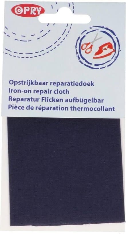 OPRY REPARATIEDOEK OPSTRIJKBAAR 11X25CM - 210 BLAUW.
