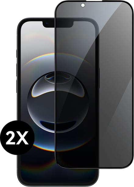 2x Screenprotector geschikt voor iPhone 16e / iPhone 17e Screen protector Privacy - Geschikt voor iPhone 16e Prive Screen Protector - Privacy Screen Protector geschikt voor iPhone 16e / iPhone 17e - Gehard Glas - Beschermglas - Volledig Dekkend