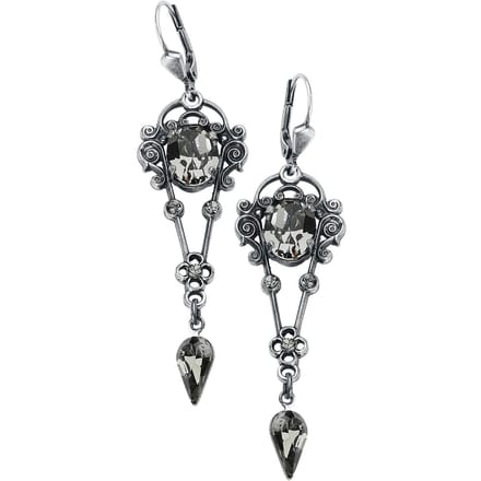 Krikor - Gothic Oorbel - Dark Passion - voor Vrouwen - zilverkleurig