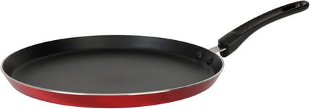 Pannenkoekenpan - Crêpemaker - Lekker Ontbijten - Snelle Warmteverdeling - Ø 28 cm - Rood Metallic