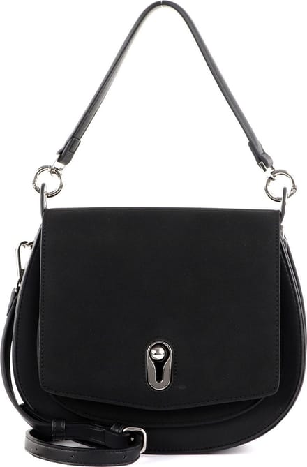 SEIDENFELT MANUFAKTUR Schoudertas SFM214 Midi Saddle Bag Black Zwart