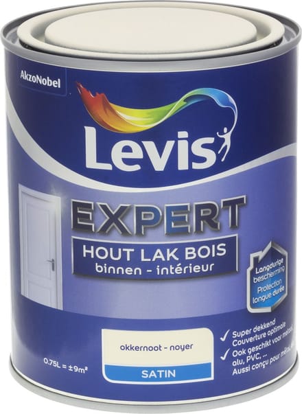 Levis - Expert Hout Lak Binnen Satin - Okkernoot - 0,75 L