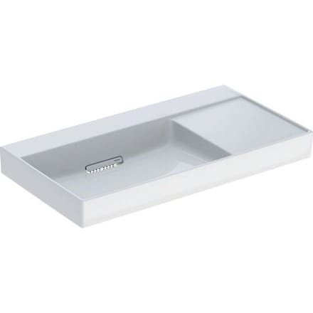 Geberit ONE washbasin 90 cm, horizontal outlet, without tap hole, without overflow, shelf right 505.042.00.1
