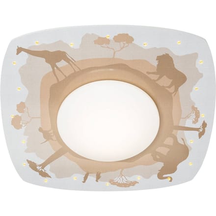 Elobra Scandi Savanne plafondlamp, oranje, 58 cm, hout
