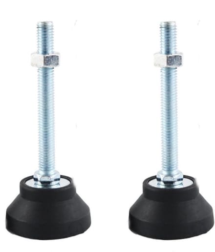 Meubelpoten Verstelbaar - Nivelleringspoten Set van 2 - M10 Schroefdraad - TPU-Rubber - Koolstofstaal - Hoogte ca. 10 cm
