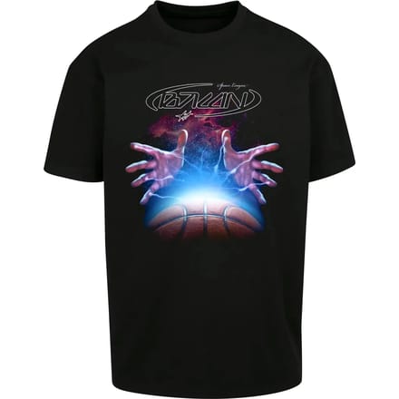 Mister Tee - Space Ball Oversize Heren T-shirt - S - Zwart