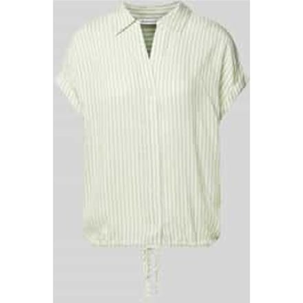 Relaxed fit blouse met korte mouwen van puur viscose met V-hals