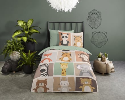 Pure dekbedovertrek dieren - 1 persoons 140x200/220 cm - Multi - Microvezel