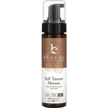 Beauty By Earth, Self Tanner Mousse, Extra Dark, 7.5 fl oz (222 ml) brown