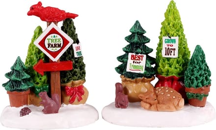 Lemax - Tree Farm Display, Set Of 2 - Kersthuisjes & Kerstdorpen
