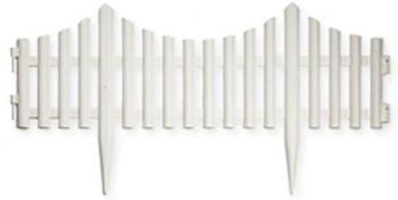 PlasticForte Flexibele borderrand/hekje - 60 cm - wit - kunststof