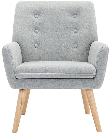 Vente-unique Fauteuil van grijze stof SERINO