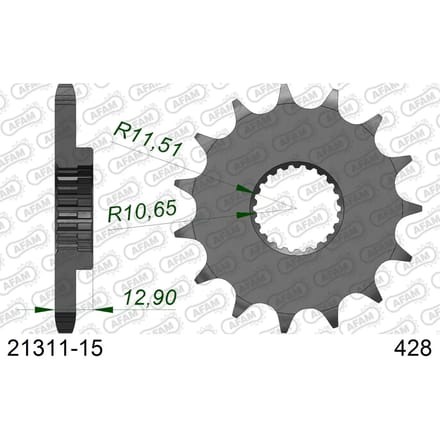Tandwiel Afam 428 15 dents