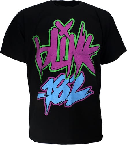 Blink-182 Neon Logo T-Shirt - Officiële Merchandise - S