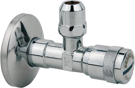 KIRCHHOFF BENKISER-Hoekstopkraan - 1/2"BU x 3/8" x 10 mmQ - Met Filter/Duwrozet