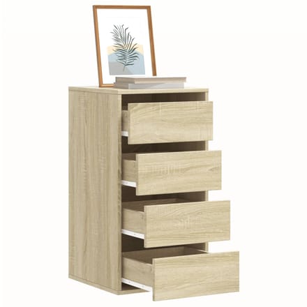 vidaXL - Ladekast - 40x41x76 - cm - bewerkt - hout - sonoma - eikenkleurig