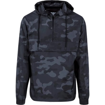 Urban Classics - Camo Pull Over Windbreaker jacket - S - Zwart