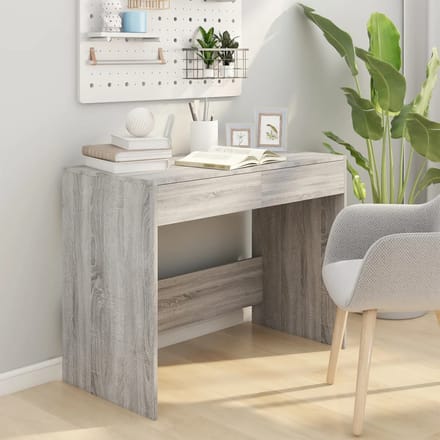 vidaXL - Bureau - 101x50x76,5 - cm - bewerkt - hout - grijs - sonoma - eikenkleurig