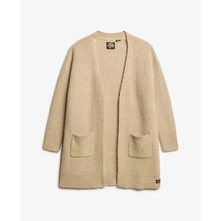 Superdry - Lang gebreid Essential vest - Dames - Cardigans