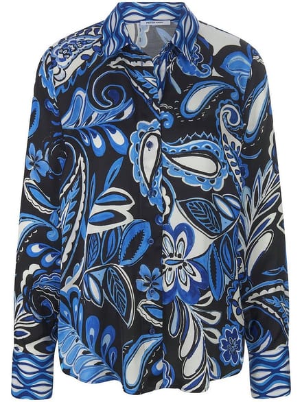 Blouse Van Peter Hahn blauw