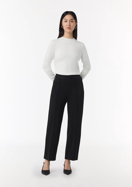 Dames jersey sergé broek COMMA