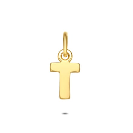 Twice As Nice Hanger in 18kt verguld zilver, letter T