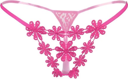 String-Dames-Roze-Sexy-Opwindend-Kant-Bloemetjes-Erotisch-Goedkoop