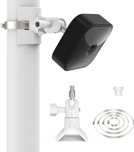 Paalbeugel - Montagebeugel - Camera Beveiligen - Verstelbare Diameter - 1.96-7.87 inch - Wit