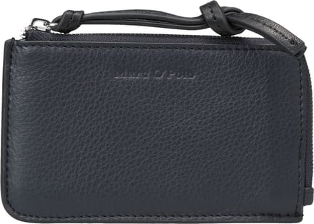 Marc O'Polo Leren Kaarthouder Zip Wallet Deep Blue Sea Donkerblauw