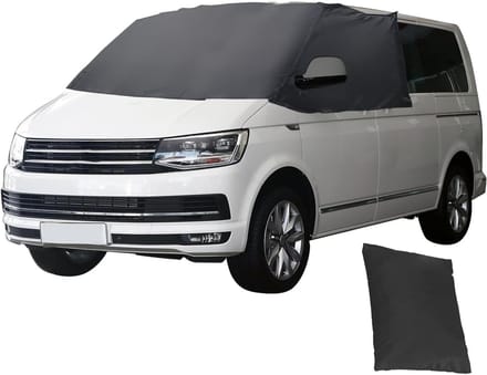 Windshield Wrap Cover - 600D Black Spout Waterproof Screen Wrap - Sunshade Frost Protection - Weatherproof Windshield voor 2003-2015 VW Transporter