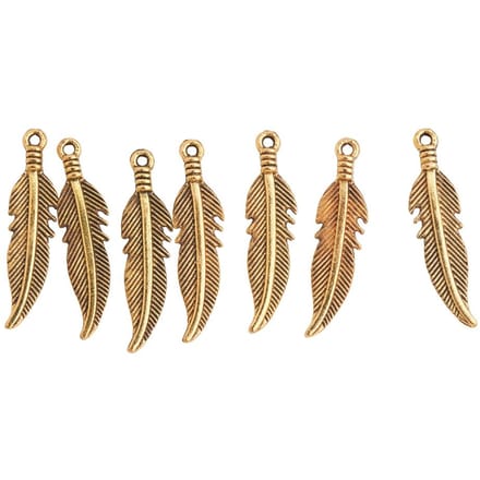 Charms-Decoratieve hanger "Veren" - Goud