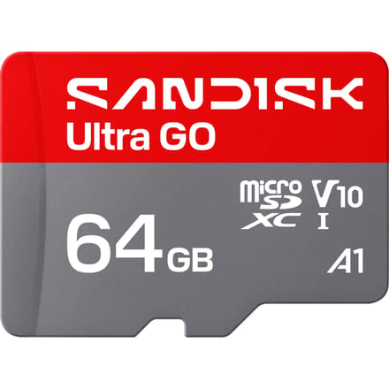 microSDXC SanDisk Ultra GO Android A1 Geheugenkaart, 64Gb, Klasse 10 / UHS-1 U1 SDSQUGN-064G-GN6MN