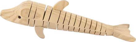 Dolfijn - Hout Beweegbaar - Hobby & DIY - Duurzaam & Onbehandeld Hout Scharnierend - 60x3x2cm