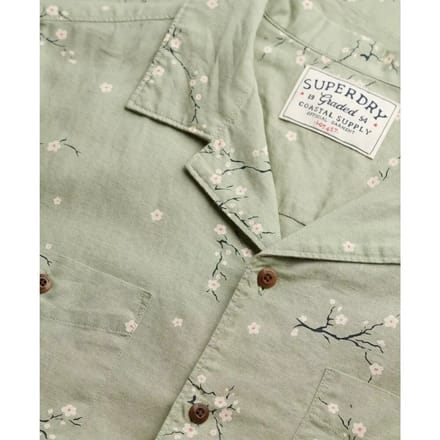 Superdry Printed Beach Overhemd Met Korte Mouwen Groen M Man