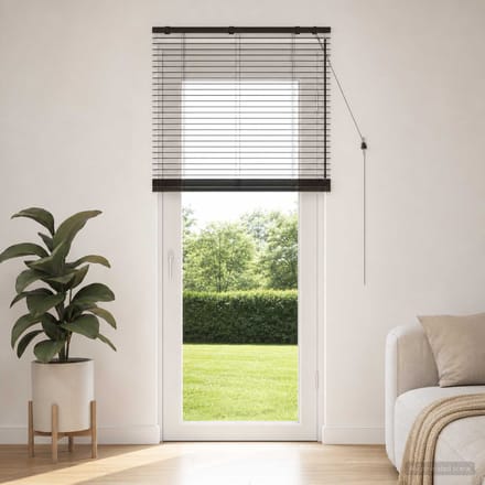 vidaXL - Venetiaanse - jaloezie - Donkerbruin - 75 - x - 250 - cm - 35 - mm