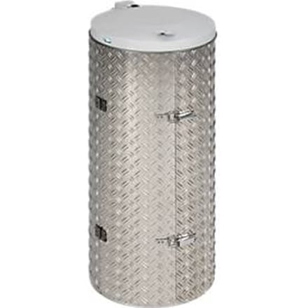 Afvalverzamelaar Compact,  rvs/aluminium-duet plaat, grijs