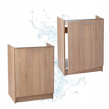 STAMAR - Keukenonderkast 60 cm voor spoelbak - sonoma eiken - 50 cm diep