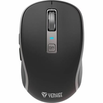 Souris sans fil double WiFi+Bluetooth, batterie rechargeable, 5 boutons noir